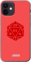 6F hoesje - geschikt voor iPhone 12 Mini -  Transparant TPU Case - D20 - Red #ffffff