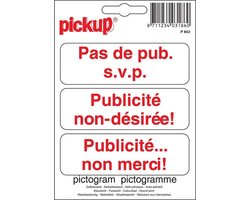 Pickup Pictogram 10x10 cm - Pas de pub s.v.p.