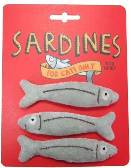 Happy Meow Catnip Speelgoed Sardines - 10 x 2 cm - 3 Stuks