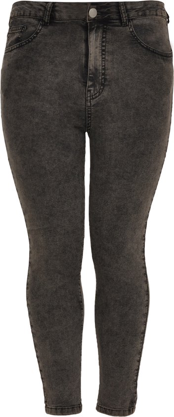 Yoek | Grote maten - dames jeans skinny 7/8 - grijs
