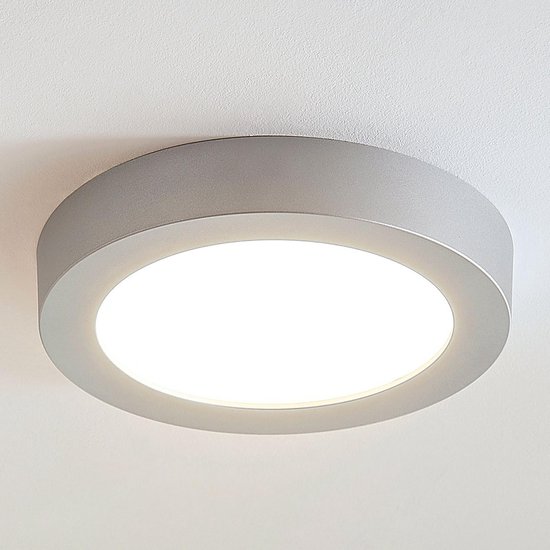 Arcchio - Plafondlamp badkamer - 1licht - kunststof - H: 3.9 cm - zilver, wit - Inclusief lichtbron