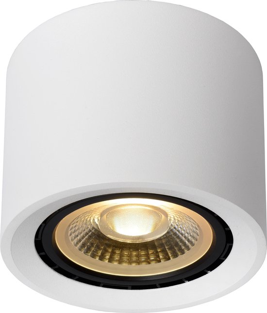 Lucide FEDLER Plafondspot - Ø 12 cm - LED Dim to warm - GU10 (ES111) - 1x12W 2200K/3000K - Wit