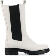 Elena Iachi Vrouwen Leren     Chelsea boots / Laarzen / Damesschoenen E2551 - Wit - Maat 37