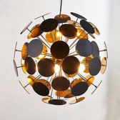 Lindby - hanglamp - 5 lichts - kunststof, metaal - E14 - zwart, goud