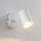 ELC - LED plafondlamp - 1licht - metaal, staal - H: 13.6 cm - GU10 - mat wit - Inclusief lichtbron