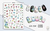3D Nagel Sticker Coole stickers voor nagel folie Fashion Manicure Stickers Nagels CA-154 Borduurwerk Bloemen
