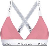 Calvin Klein dames triangle logo strap bralette roze - M