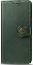 Sony Xperia 5 Hoesje - Mobigear - Snap Button Serie - Kunstlederen Bookcase - Groen - Hoesje Geschikt Voor Sony Xperia 5