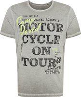 Camp David ® gestreept t-shirt met vintage en pofprint