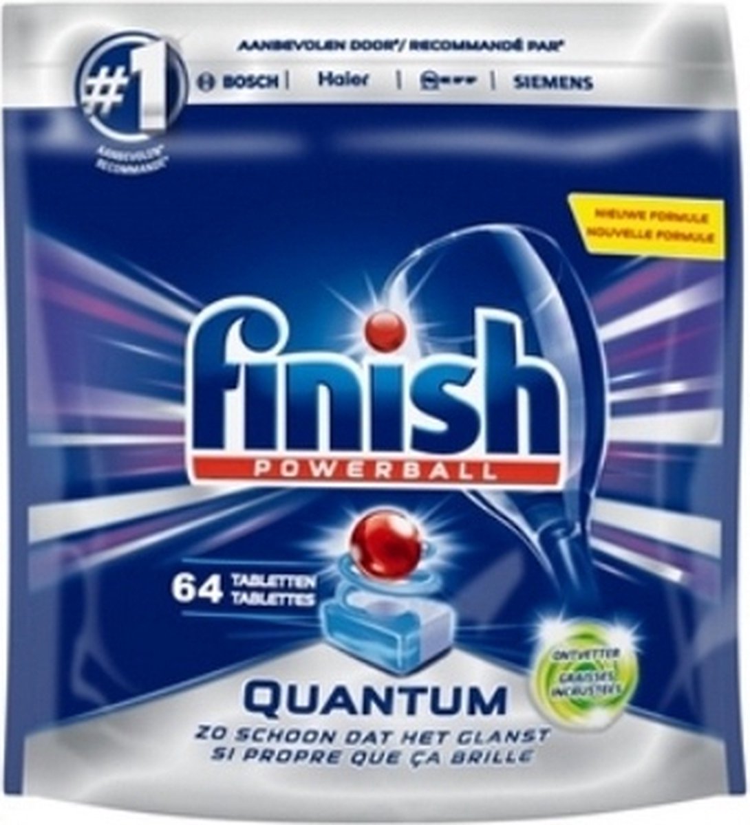 Goedkoopste Finish Powerball Quantum Vaatwastabletten - 64 stuks