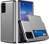 Voor Samsung Note20 schokbestendige robuuste beschermhoes met kaartsleuf (grijs)