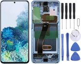 Origineel dynamisch AMOLED-materiaal LCD-scherm en digitizer volledige montage met frame voor Samsung Galaxy S20 (blauw)