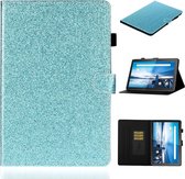 Voor Lenovo Tab M10 TB-X605F / X505 Glossy Glitter Powder Horizontale Flip Leather Case met houder en kaartsleuf (blauw)