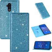 Voor Huawei Mate 20 Lite Ultradunne Glitter Magnetische Horizontale Flip Leren Case met Houder & Kaartsleuven (Hemelsblauw)
