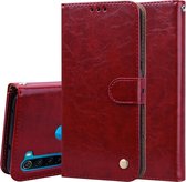 Voor Geschikt voor Xiaomi Redmi Note 8 Business Style Oil Wax Texture Horizontal Flip Leather Case, met houder & kaartsleuven & portemonnee (rood)