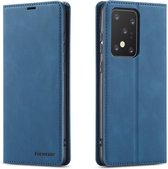 Voor Galaxy S20 Ultra Forwenw Dream Series Oil Edge Strong Magnetism Horizontal Flip Leather Case with Holder & Card Slots & Wallet & Photo Frame (Blue)