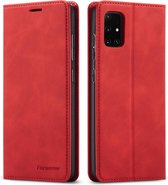 Voor Galaxy A71 Forwenw Dream Series Oil Edge Strong Magnetism Horizontal Flip Leather Case met houder & kaartsleuven & Wallet & Photo Frame (rood)