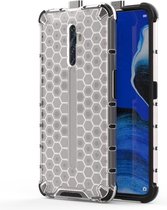 Voor Oppo Reno2 Z Shockproof Honeycomb PC + TPU Case (Wit)