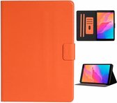 Voor Huawei MediaPad T8 effen kleur horizontale flip lederen tas met kaartsleuven en houder (oranje)