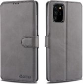 Voor Samsung Galaxy Note 20+ AZNS kalfsleer horizontale flip lederen tas met houder & kaartsleuven & portemonnee & fotolijst (grijs)