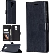 Voor Geschikt voor Xiaomi Redmi Note 9 Crazy Horse Texture Horizontale Flip Leather Case met houder & kaartsleuven & portemonnee & fotolijst (zwart)