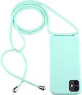 Voor iPhone 11 Candy Color TPU beschermhoes met draagkoord (mintgroen)