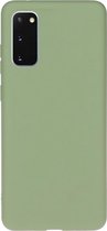 Voor Galaxy S20 effen kleur mat TPU telefoonhoes (groen)