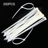 250 stks 8 mm * 300 mm nylon kabelbinders (wit)