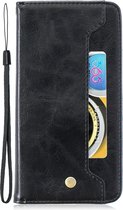 Voor Huawei P30 Pro koperen gesp nappa textuur horizontale flip lederen tas, met houder & kaartsleuven & portemonnee (zwart)