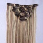 Clip in hairextensions 7 set straight bruin / blond - P8/613