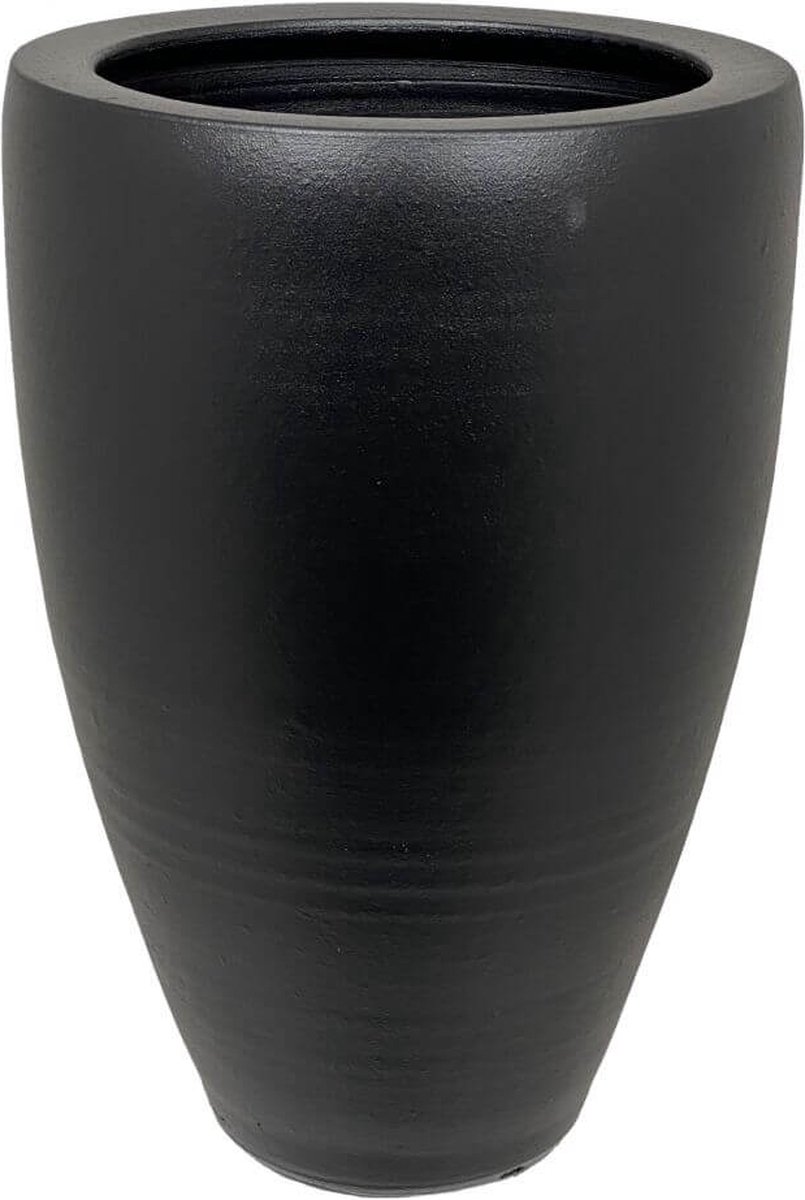 Vaas athene d33h60cm zwart