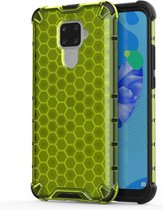 Voor Huawei Nova 5i Pro / Mate 30 Lite Shockproof Honeycomb PC + TPU Case (groen)