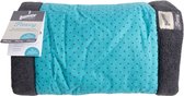 Bunny nature fleecy tunnel turquoise - 24x31 cm - 1 stuks