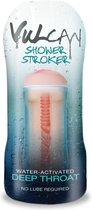 CyberSkin H2O Vulcan Shower Stroker, Deep Throat - Flesh