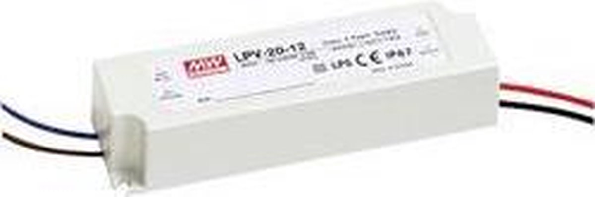 Mean Well LPV-20-5 LED-transformator Constante spanning 15 W 0 - 3 A 5 V/DC Niet dimbaar, Overbelastingsbescherming 1 s