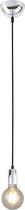 LED Hanglamp - Hangverlichting - Iona Cardino - E27 Fitting - 1-lichts - Rond - Glans Chroom - Aluminium
