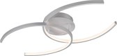 LED Plafondlamp - Plafondverlichting - Iona Cocon - 20W - Warm Wit 3000K - Dimbaar - Rond - Mat Titaan - Aluminium