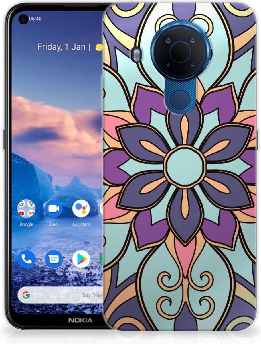 Nokia 5.4 TPU Case Purple Flower