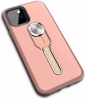 2-in-1 schokbestendig TPU + pc-hoesje met ringhouder voor iPhone 12/12 Pro (rozerood)