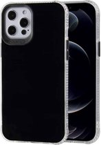 TPU + acryl anti-val spiegel telefoon beschermhoes voor iPhone 12 mini (zwart)
