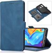 Voor Huawei P30 Lite Retro Magnetische Sluiting Horizontale Flip Leren Case met Houder & Kaartsleuven & Fotolijst & Portemonnee (Marineblauw)