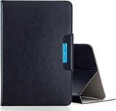 Voor 8 inch universele effen kleur horizontale flip lederen tas met kaartsleuven & houder & portemonnee (zwart)
