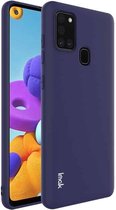 Voor Samsung Galaxy A21s IMAK UC-1-serie schokbestendig Frosted TPU beschermhoes (blauw)