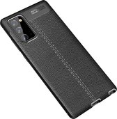 Voor Samsung Galaxy Note 20 Litchi Texture TPU schokbestendig hoesje (zwart)