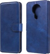 Voor Nokia 3.4 / 7.3 klassieke kalfsstructuur PU + TPU horizontale flip lederen tas, met houder & kaartsleuven en portemonnee (blauw)