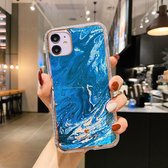 IMD aquarel weergavepatroon schokbestendig TPU beschermhoes voor iPhone 12 mini (B7)