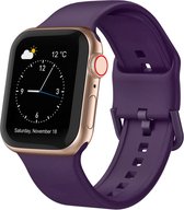 Bracelet en Siliconen - convient pour Apple Watch Series 1/2/3/4/5/6/7/8/9/SE/SE 2 avec une taille de boîtier de 38 mm / 40 mm / 41 mm - Violet foncé