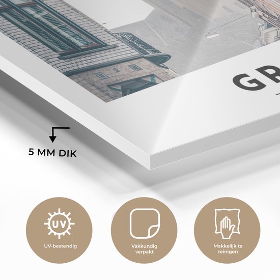 Peinture sur Verre - Groningen - Pays- Nederland - Tour - 180x120 cm - Peintures sur Verre Peintures - Photo sur Glas