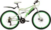 Ks Cycling Fiets 26 inch fully-mountainbike Bliss wit-groen - 47 cm