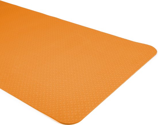 Rubbermagazijn - Yogamat - Oranje - 183x61cm - Fitnessmat - Dikte 6mm van Rubbermagazijn — afbeelding 4